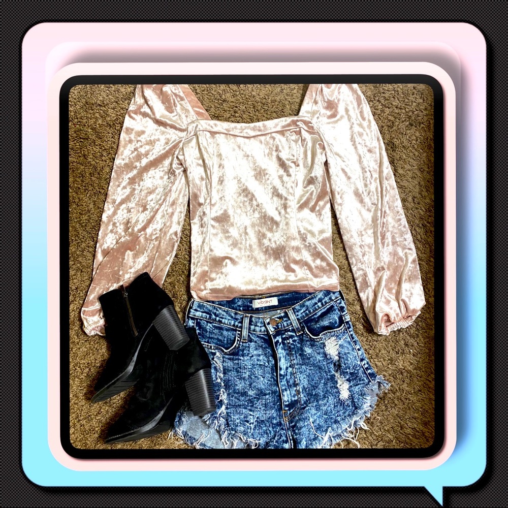 EUC Destroyed Acid Wash High Waisted Jean Shorts